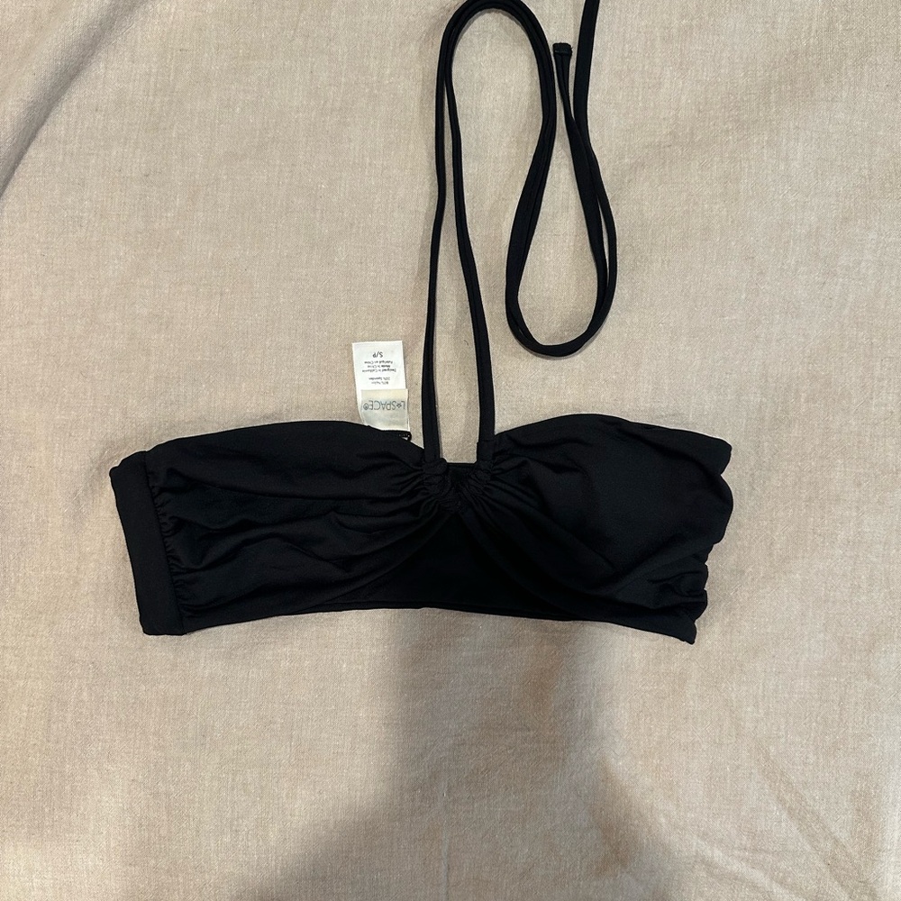 L Space black bandeau bikini top. Brand new with tags.